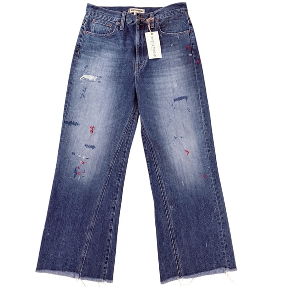 Rivet & Thread Denim - Rivet & Thread Wide-Leg Crop Jeans Inset Edition 29
Rare Collector Item Premium